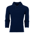 Maltese Blue Narragansett Cashmere Shawl Collar Sweater - Front View | Greyson Clothiers