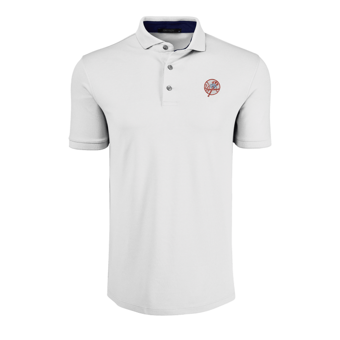 Arctic New York Yankees Crowley Golf Polo - Front View with Roundel Logo | Greyson Clothiers