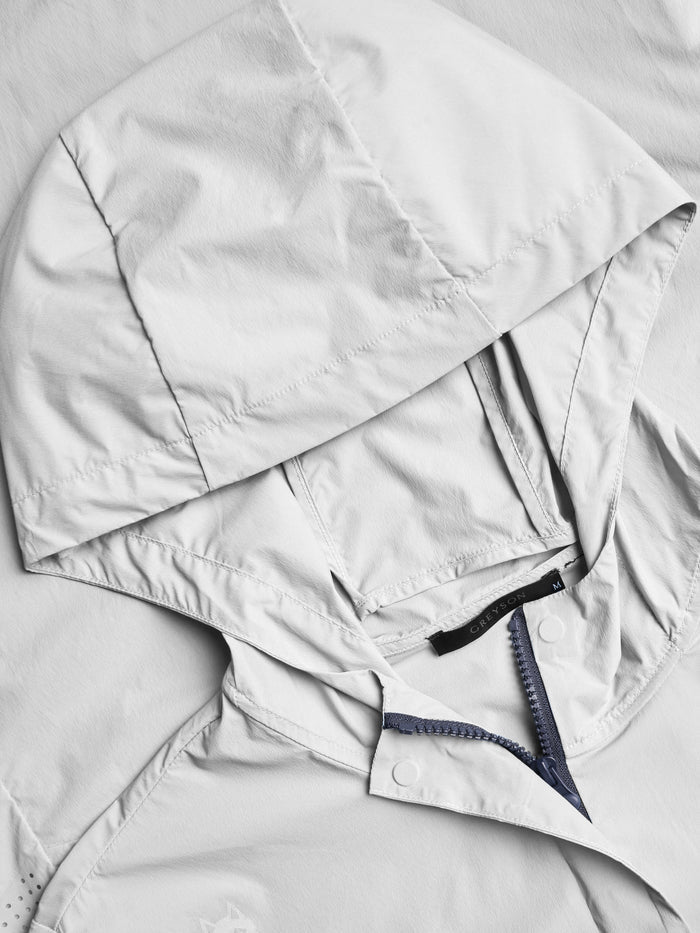 Newago Pac Lite Jacket - Adjustable Scuba Hood and Zipper Placket Close-Up | Greyson Clothiers