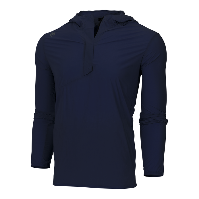 Greyson Clothiers Newago Pac Lite Jacket Bonneville Navy - Three-Quarter Angle View | Greyson Clothiers