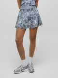 Bluestone Night Lurk Print Phoenix Flare Skirt - Front On Model, Botanical Print | Greyson Clothiers