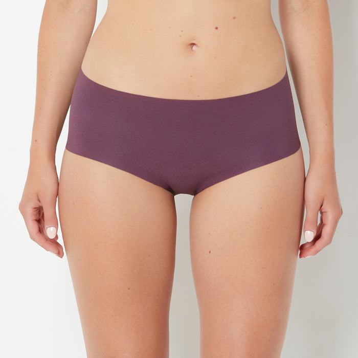 No Show High Waist Brief Panty in Blackberry Wine