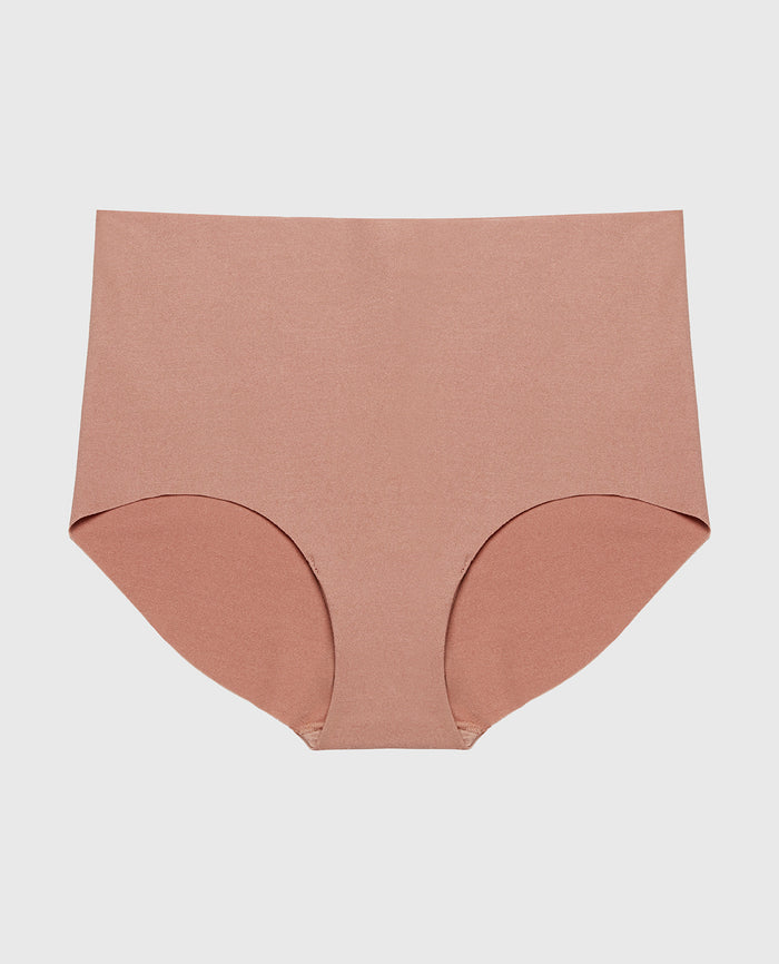 No Show High Waist Brief Panty in Deer
