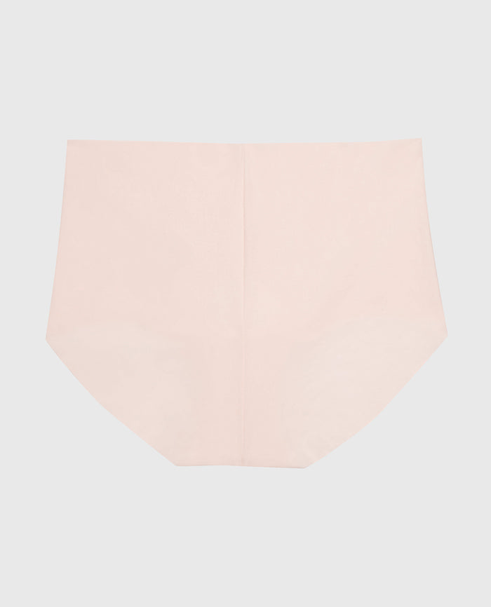 No Show High Waist Brief Panty in Pearl Blush