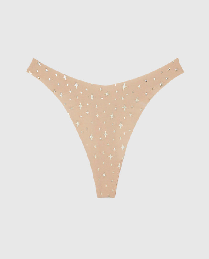 No Show Invisible High Leg Thong Panty