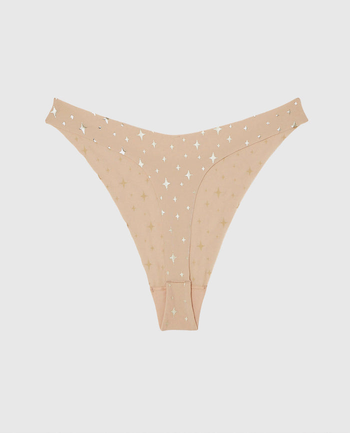 No Show Invisible High Leg Thong Panty