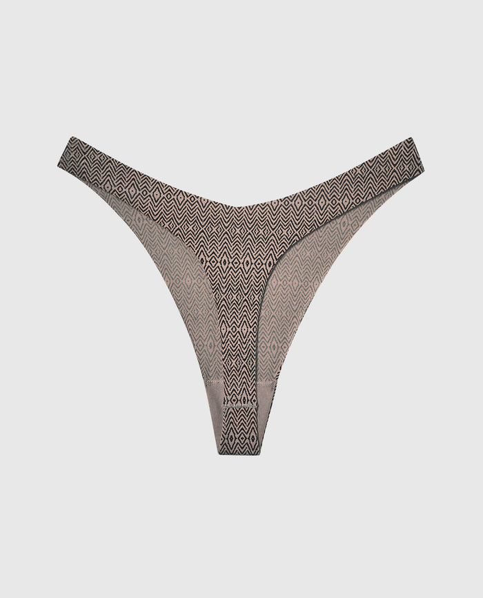 No Show Invisible High Leg Thong Panty