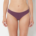 No Show Thong in Blackberry Wine