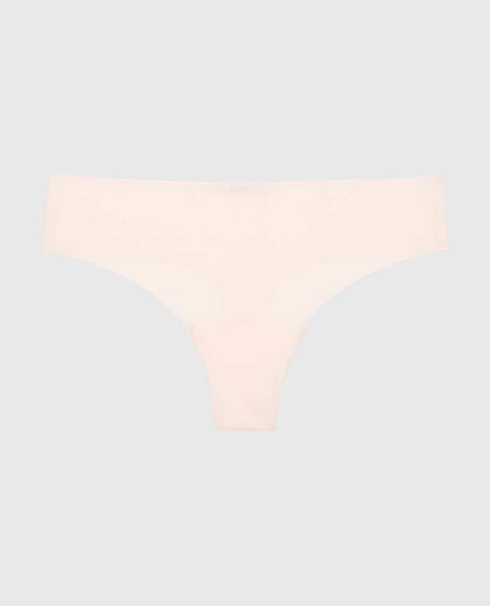 No Show Thong in Crystal Pink