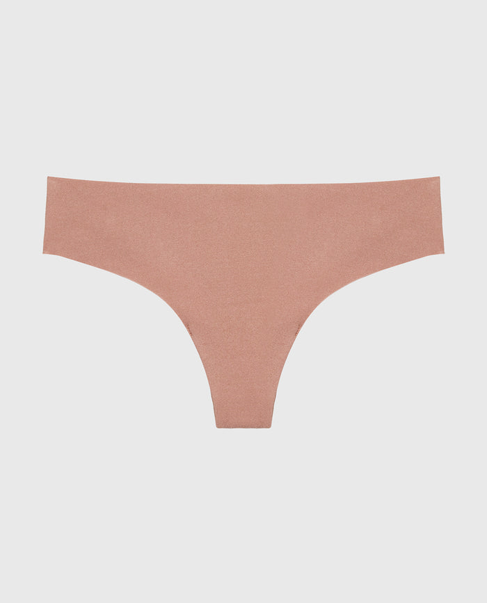 No Show Thong in Deer