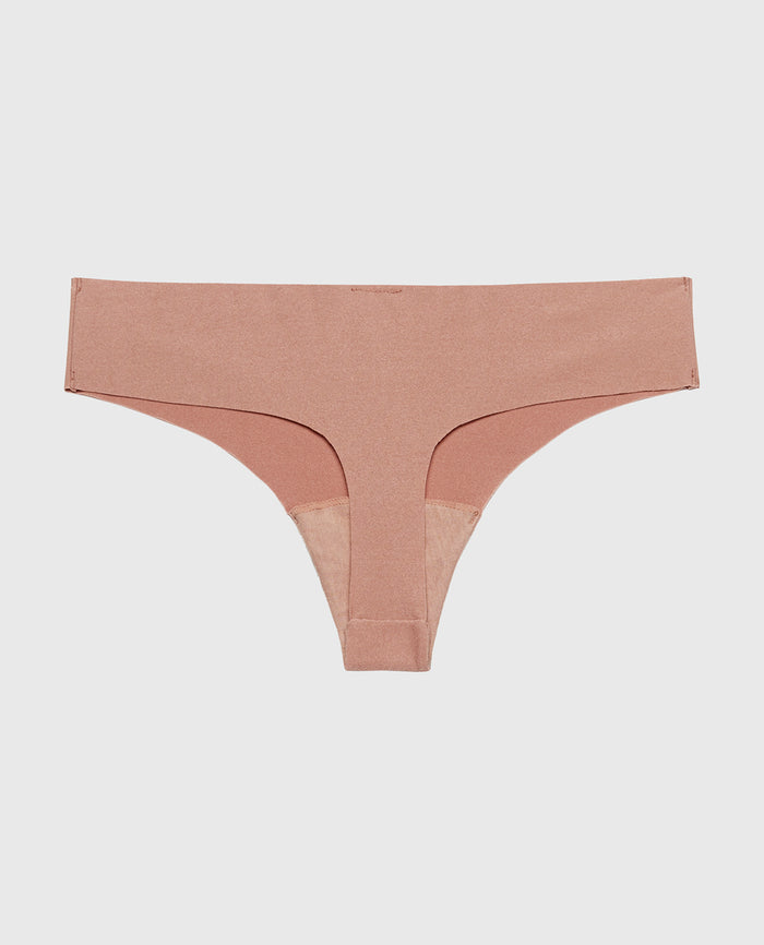 No Show Thong in Deer