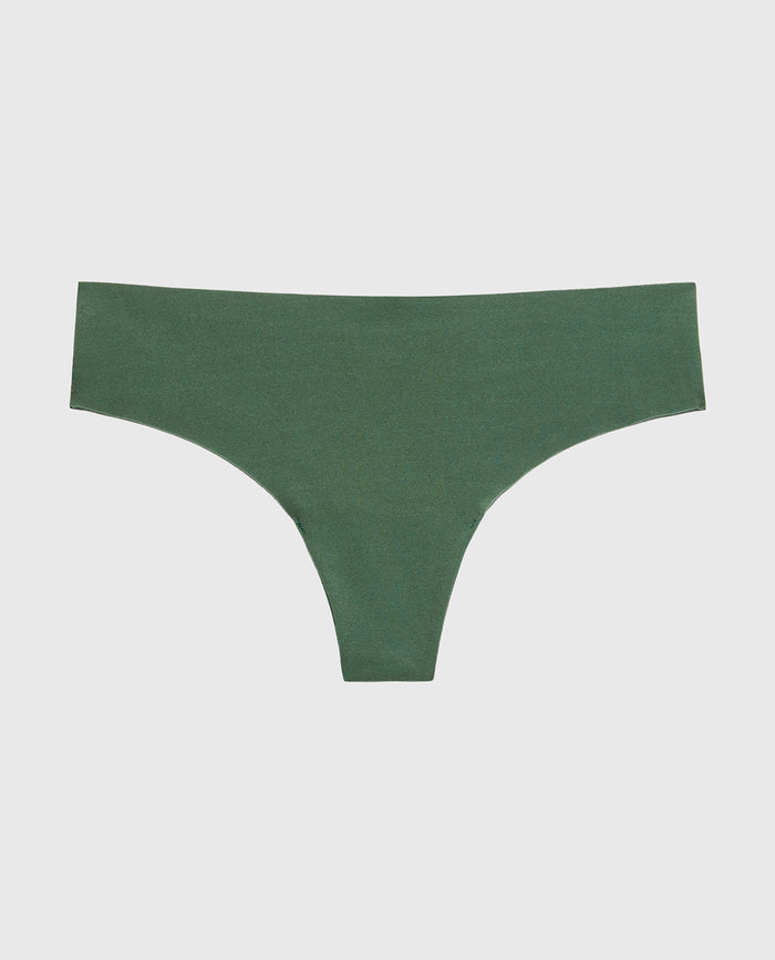 No Show Thong in Jungle Green