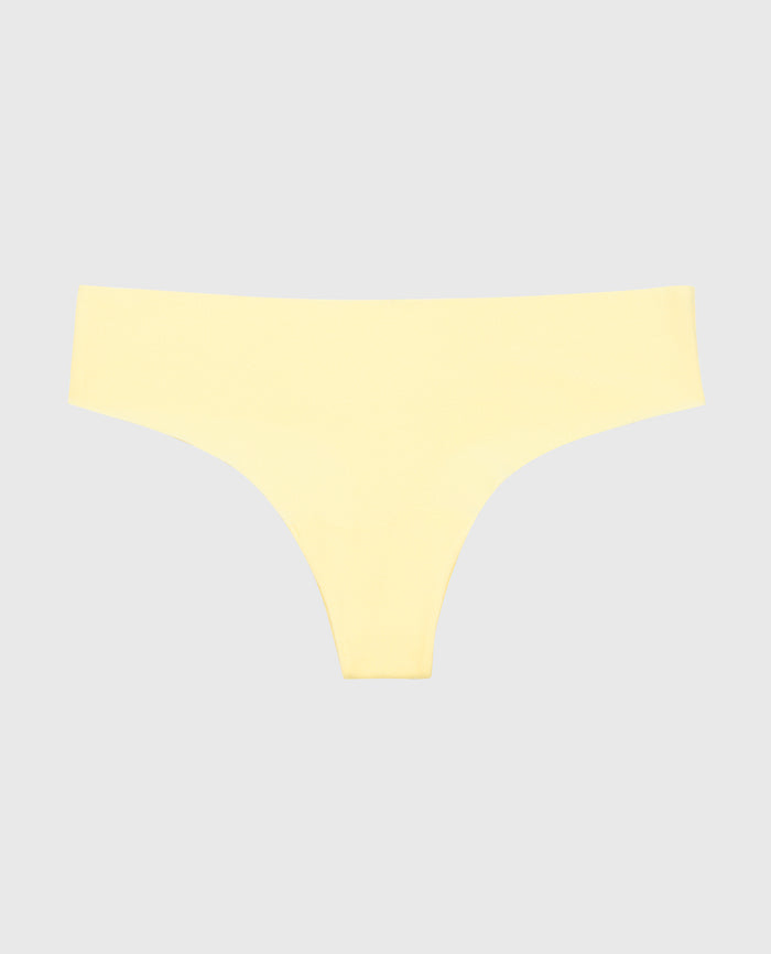 No Show Thong in Pale Banana