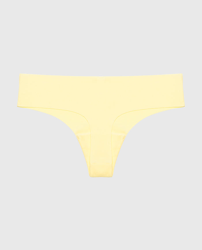 No Show Thong in Pale Banana