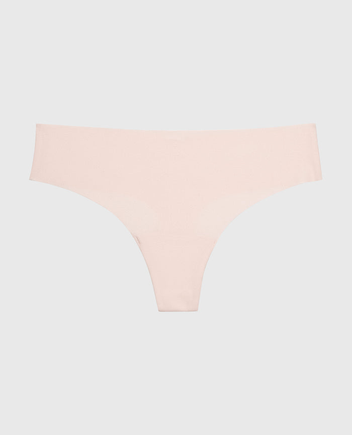 No Show Thong in Pink Blush