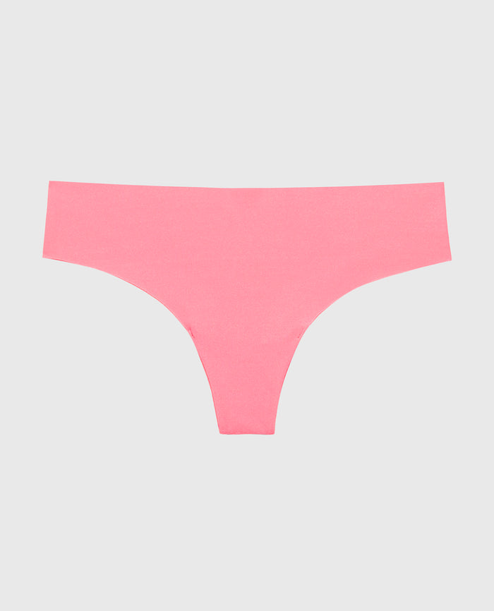 No Show Thong in Pink Lemonade
