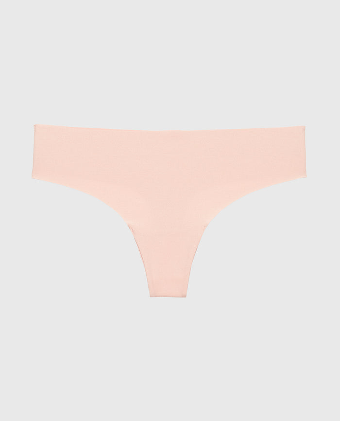 No Show Thong in Royal pink