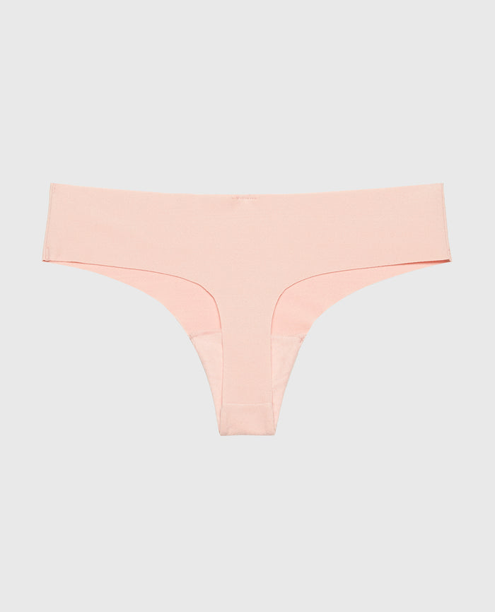 No Show Thong in Royal pink