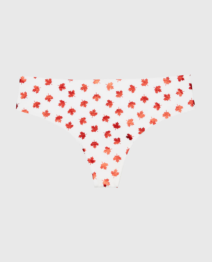 No Show Thong Panty in Oh Canada Foiled