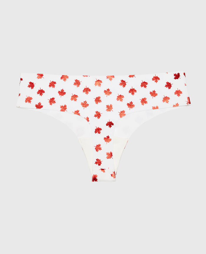 No Show Thong Panty in Oh Canada Foiled