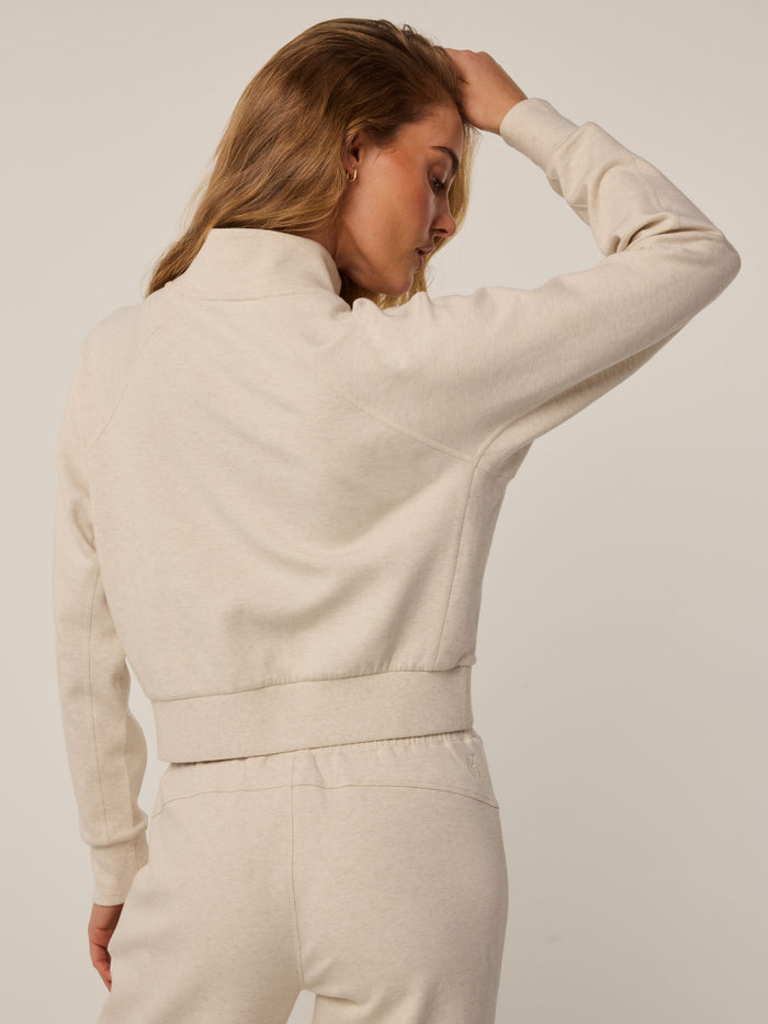 Shepherd Heather Ojai Full-Zip - Back View, Women's Cotton-Blend Zip-Up Sweatshirt | Greyson Clothiers