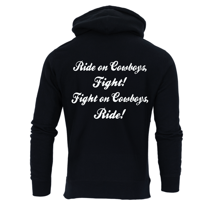 Oklahoma State Cowboys Fireside Hoodie - Back View, Ride on Cowboys Script | Greyson Clothiers