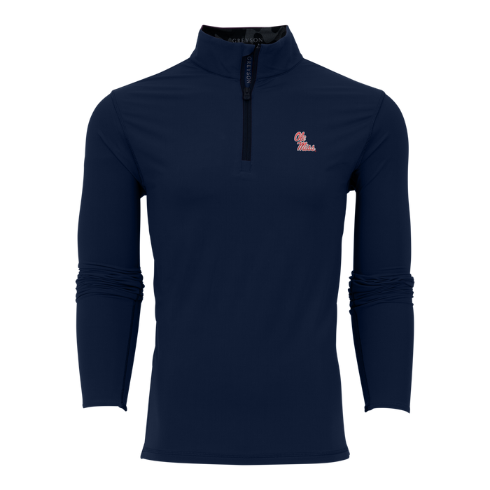 Maltese Blue Ole Miss Colorado Quarter-Zip - Front View | Greyson Clothiers