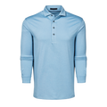 Greyson Clothiers Omaha Long Sleeve Polo - Maltese Blue Front View | Greyson Clothiers