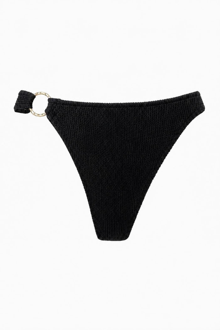 OSAKA SIDE GOLD RING MID COVERAGE BIKINI BOTTOM