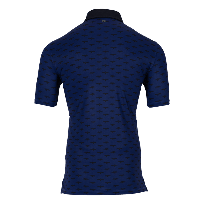 Greyson Clothiers Osprey Polo in Iona - Back View, Wolf Logo at Nape, Premium Men's Golf Polo