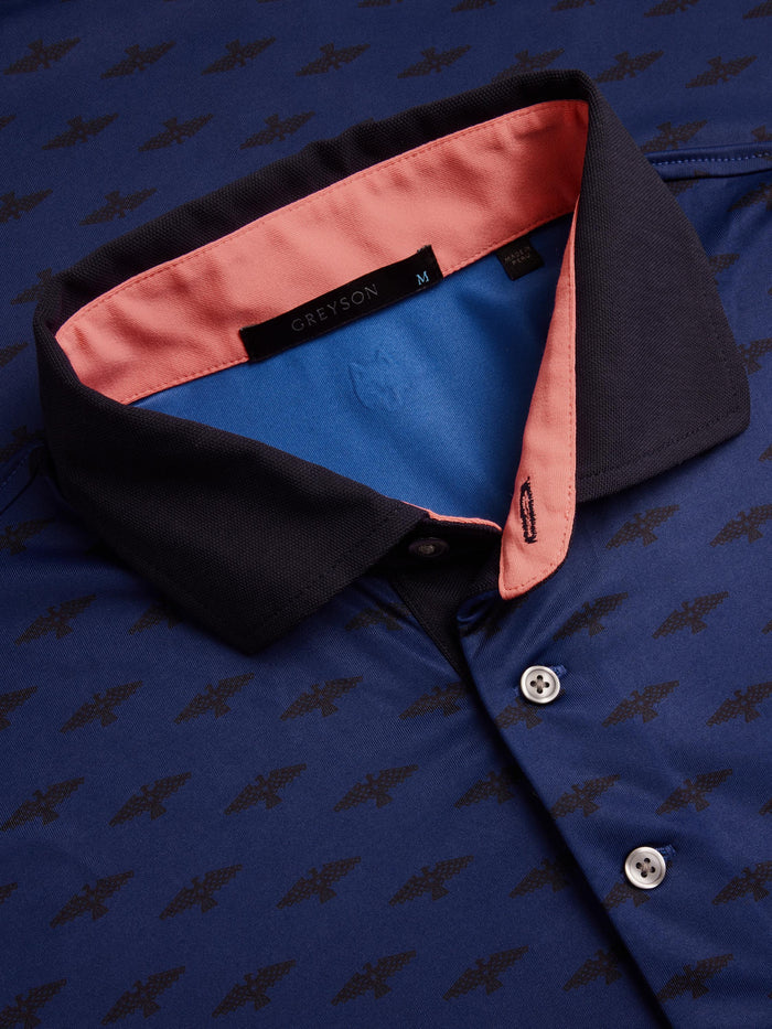 Greyson Clothiers Osprey Polo Iona - Collar Detail, Contrast Coral Lining, Four-Button Placket