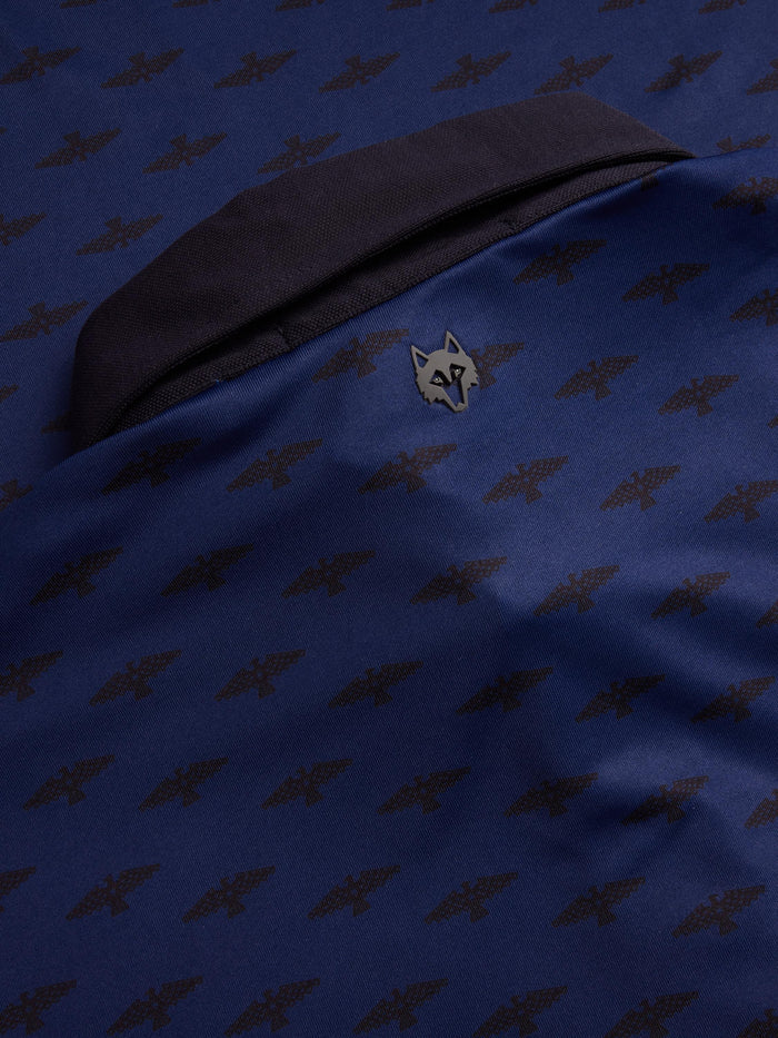 Greyson Clothiers Osprey Polo Iona - Wolf Head Logo Detail at Collar, Signature Branding