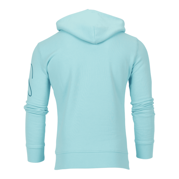 Cattail Painted Mountain Stalking Wolf Aspen Hoodie - Back View, Clean Silhouette & Greyson Script Sleeve Detail | Greyson Clothiers