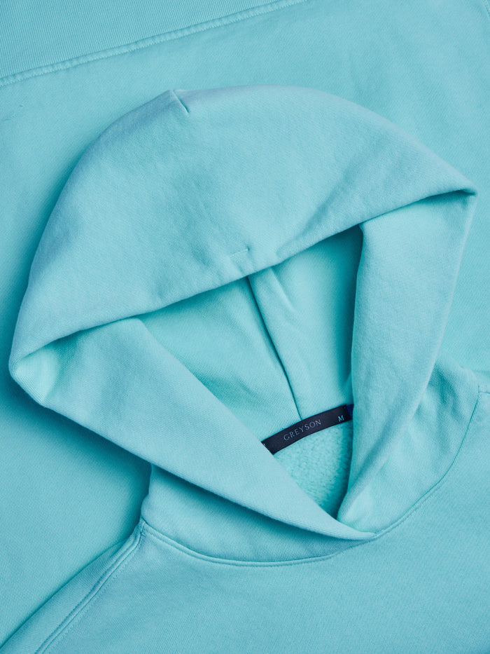Cattail Aspen Hoodie Hood Close-Up - Soft-Touch Pima Cotton Fabric & Interior Greyson Label | Greyson Clothiers