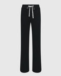 Pajama Pant with Logo Drawstring in Smoulder Black