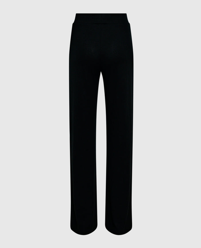 Pajama Pant with Logo Drawstring in Smoulder Black