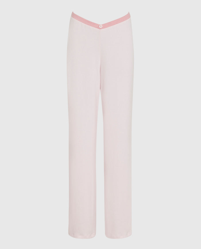 Pajama Pant with Rosette in Pink