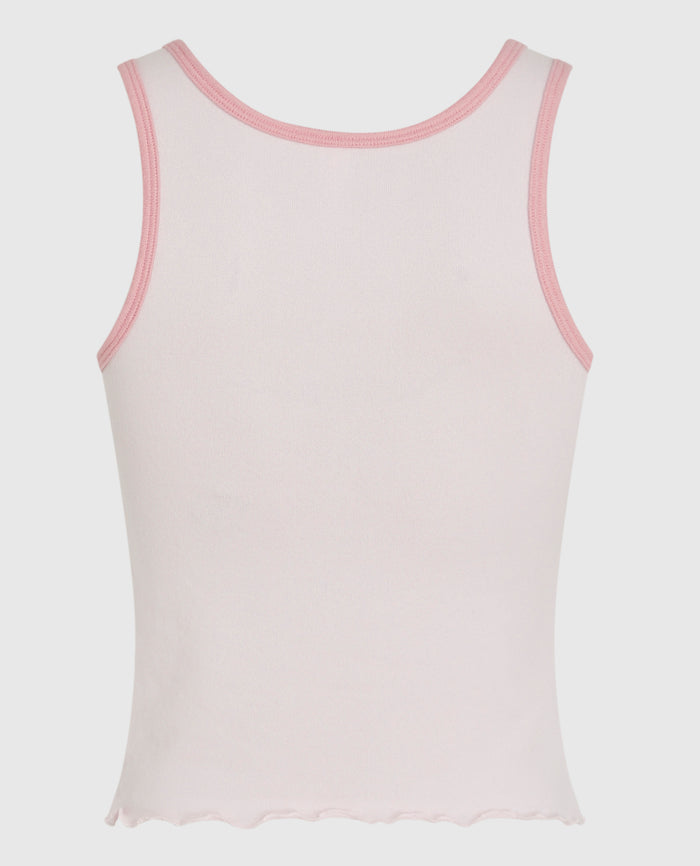 Pajama Tank with Rosette in Pink