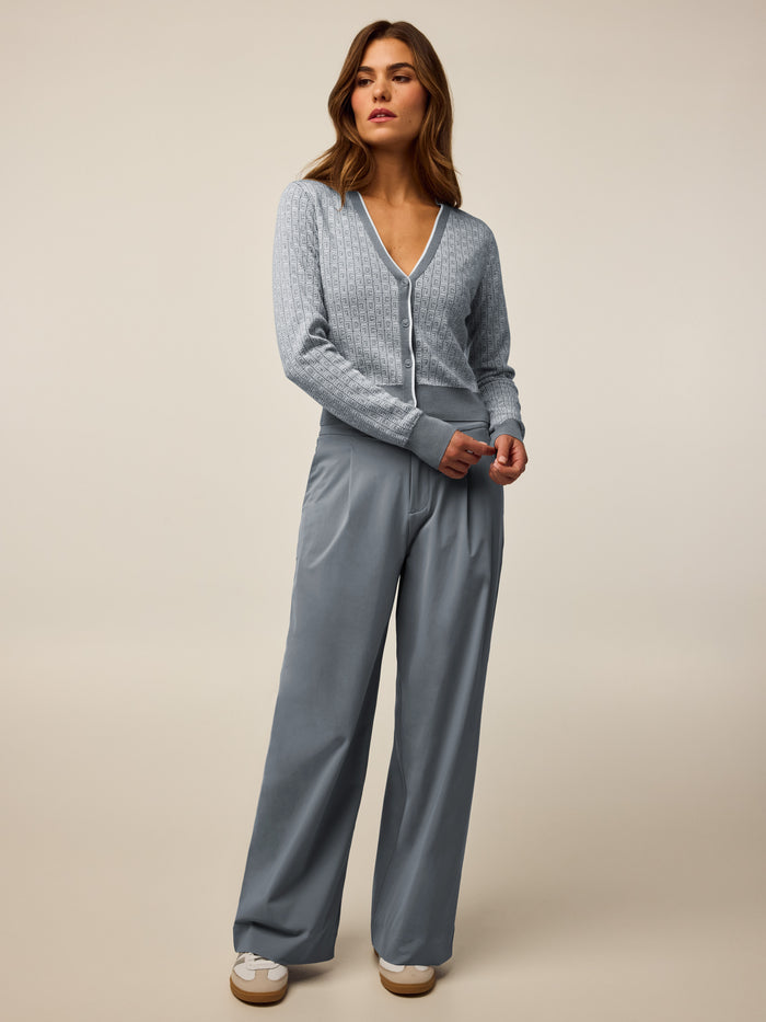 Bluestone Pathfinder Leith Merino Cardigan - Full Length Styled Look On Model | Greyson Clothiers