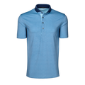 Tide Pathfinder Short Sleeve Golf Polo Greek Key Monogram Print - Front View | Greyson Clothiers