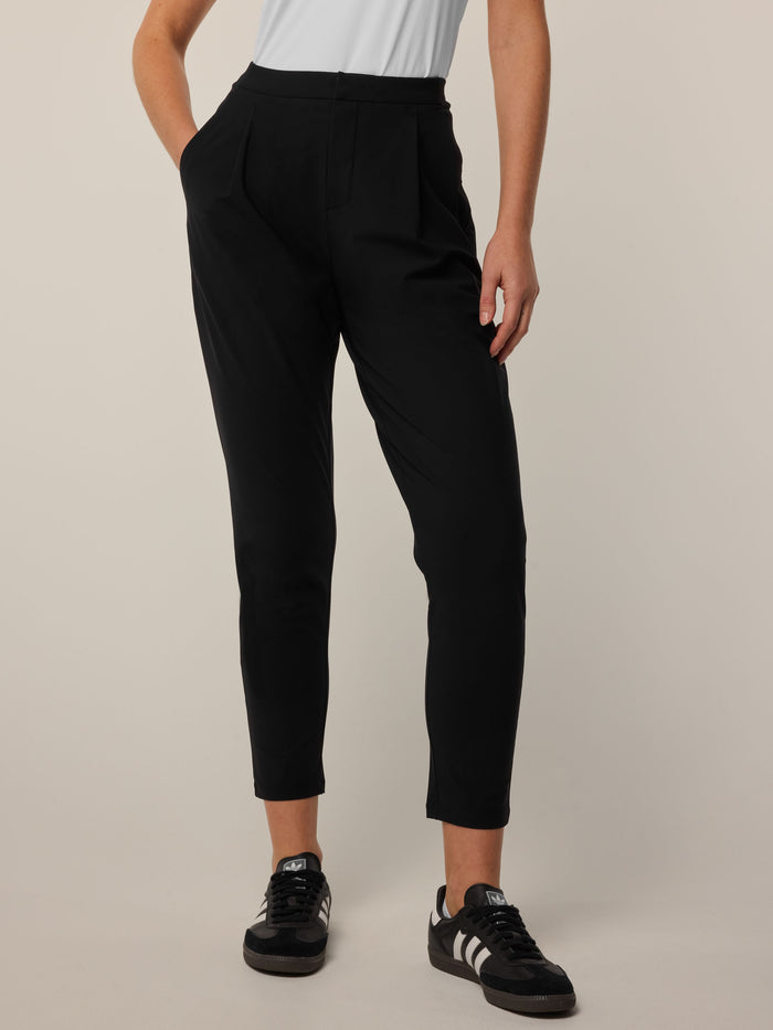 Greyson Clothiers Phoenix Pleated Trouser in Shepherd - Front View, Tapered Silhouette