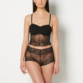 PJ Lush Lace Cami with Boyshort Set in Tuxedo Black
