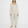 PJ Set with LS Logo Patch in Cozy Light Oatmeal