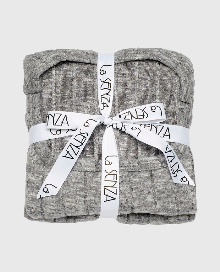 PJ Set with LS Logo Patch in Light Grey Cozy
