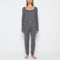 PJ Set with LS Logo Patch in Tuxedo Black