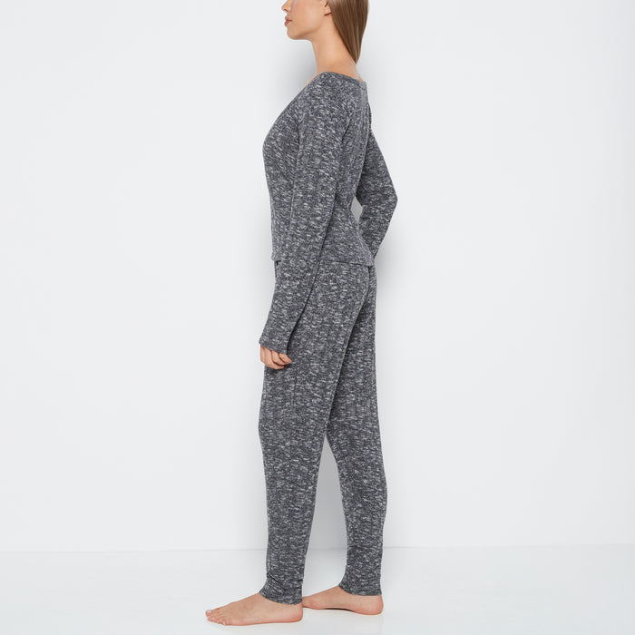 PJ Set with LS Logo Patch in Tuxedo Black