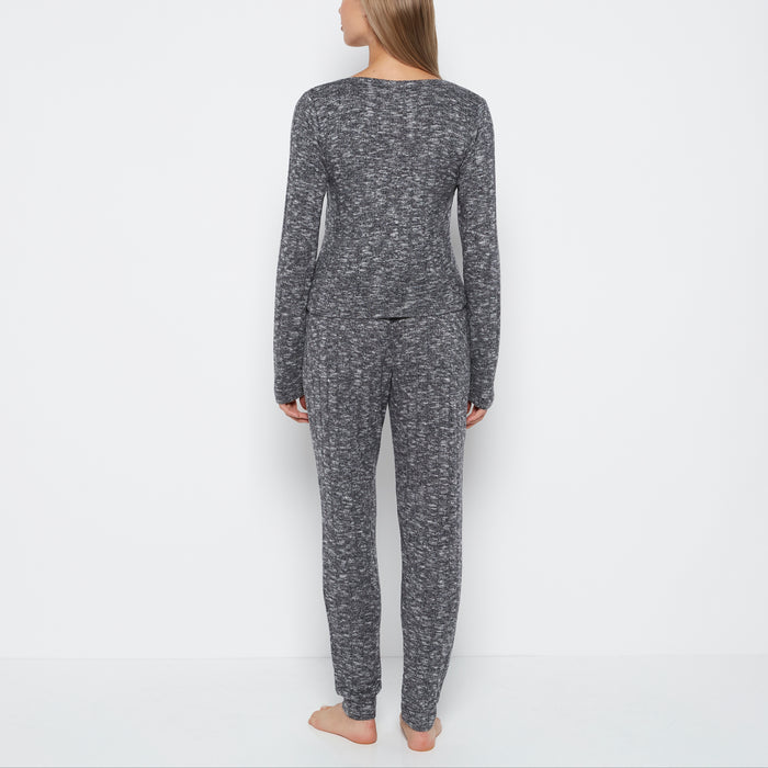 PJ Set with LS Logo Patch in Tuxedo Black