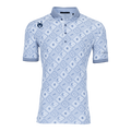 Arctic Bandana Diaries Polo - Front View, Paisley Print Performance Golf Polo | Greyson Clothiers