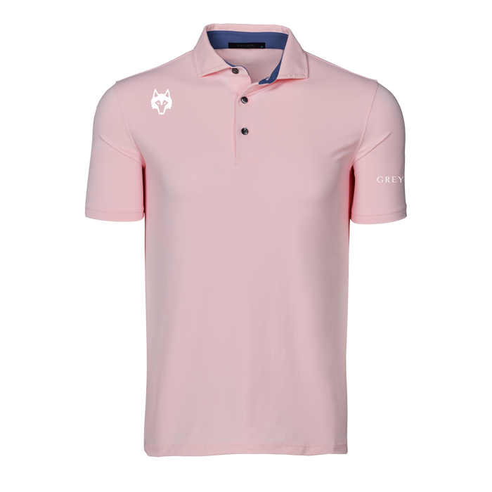Pink Sky Players Club Cayuse Short Sleeve Golf Polo - Front View | Greyson Clothiers