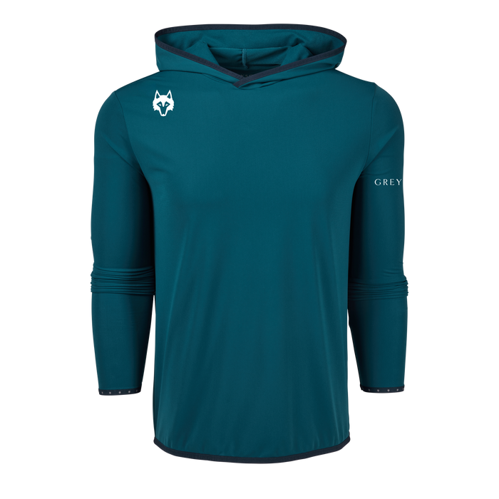 Grove Players Club Colorado Hoodie Front View - Men's Lightweight Golf Hoodie with Wolf Logo | Greyson Clothiers